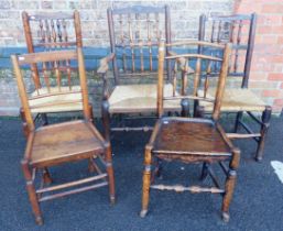 TWO SIMILAR WEST MIDLANDS COUNTRY CHAIRS