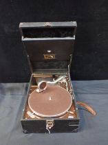 AN HMV MODEL 101 PORTABLE GRAMOPHONE