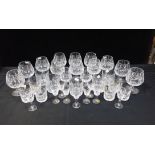A QUANTITY OF WATERFORD CRYSTAL BRAND, WATER, WHISKY AND LIQUEUR GLASSES