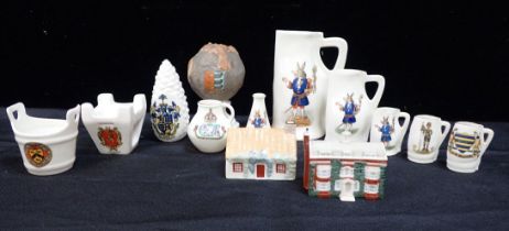 A COLLECTION OF GOSS CRESTED CHINA MODELS