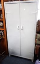 A METAL FRENCH MEAT SAFE OR LARDER CUPBOARD