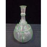 A VENETIAN STYLE GLASS DECANTER