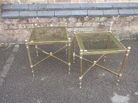 A PAIR OF MAISON BAGUES OR JANSEN STYLE LAMP TABLES