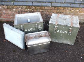 A PAIR OF MILITARY 'HAY BOXES' (COLD/HOT STORAGE)