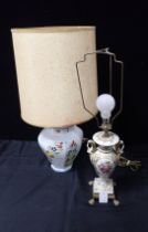 A QUIMPER POTTERY TABLE LAMP