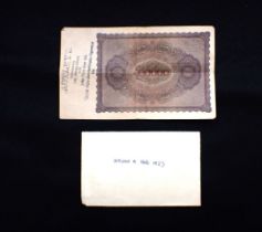 A 100 000 MARK REICHSBANKNOTE 1923