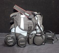 A CANON EOS 450D DIGITAL CAMERA WITH EFS 18-55mm LENS