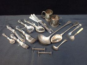 A PART CANTEEN OF SILVER-PLATED CUTLERY