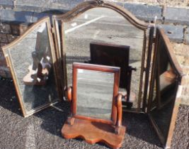 A TRIPLE DRESSING TABLE MIRROR