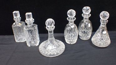 A COLLECTION OF WATERFORD CRYSTAL DECANTERS