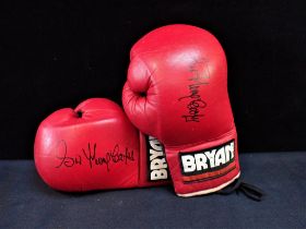 PAIR OF BOXING GLOVES SIGNED BY SIR HENRY COOPER