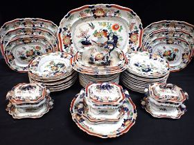 A 19TH CENTURY STONE CHINA PART DINNER SERVICE