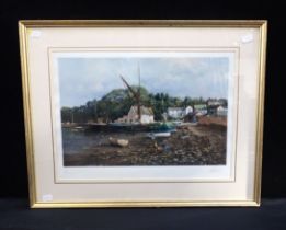 CLIVE MADGWICK (1934-2005) 'Low Tide, Pin Mill, River Orwell, Suffolk'