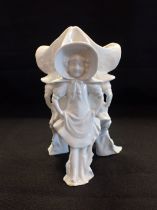 WITCHCRAFT INTEREST: TRIPLE WITCH WHITE PORCELAIN CANDLE HOLDER
