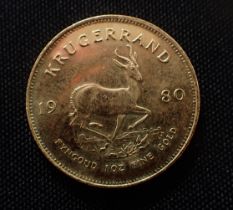 A 1980 GOLD KRUGERRAND