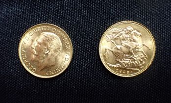 TWO 1925 GEORGE V GOLD SOVEREIGNS