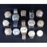 A QUANTITY OF VARIOUS GENTLEMAN'S WRISTWATCHES