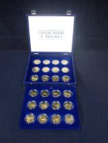 BOXED SET OF COMMEMORATIVE MEDALS, LEGENDARY WW2 AIRCRAFT