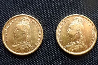 AN 1890 QUEEN VICTORIA GOLD HALF SOVEREIGN