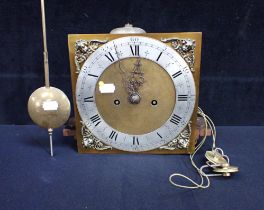 A REPRODUCTION SMALL TWO-TRAIN LONGCASE CLOCK MOVEMENT