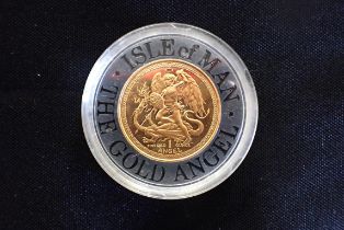 A 1992 QUEEN ELIZABETH II "ISLE OF MAN GOLD ANGEL" COIN