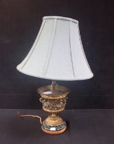 AN ORMOLU TABLE LAMP, OF URN FORM