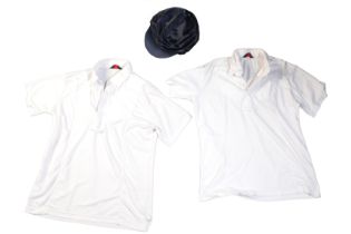 SHIRES EQUESTRIAN PRODUCTS: TWO SHORT SLEEVED WHITE HUNTING SHIRTS