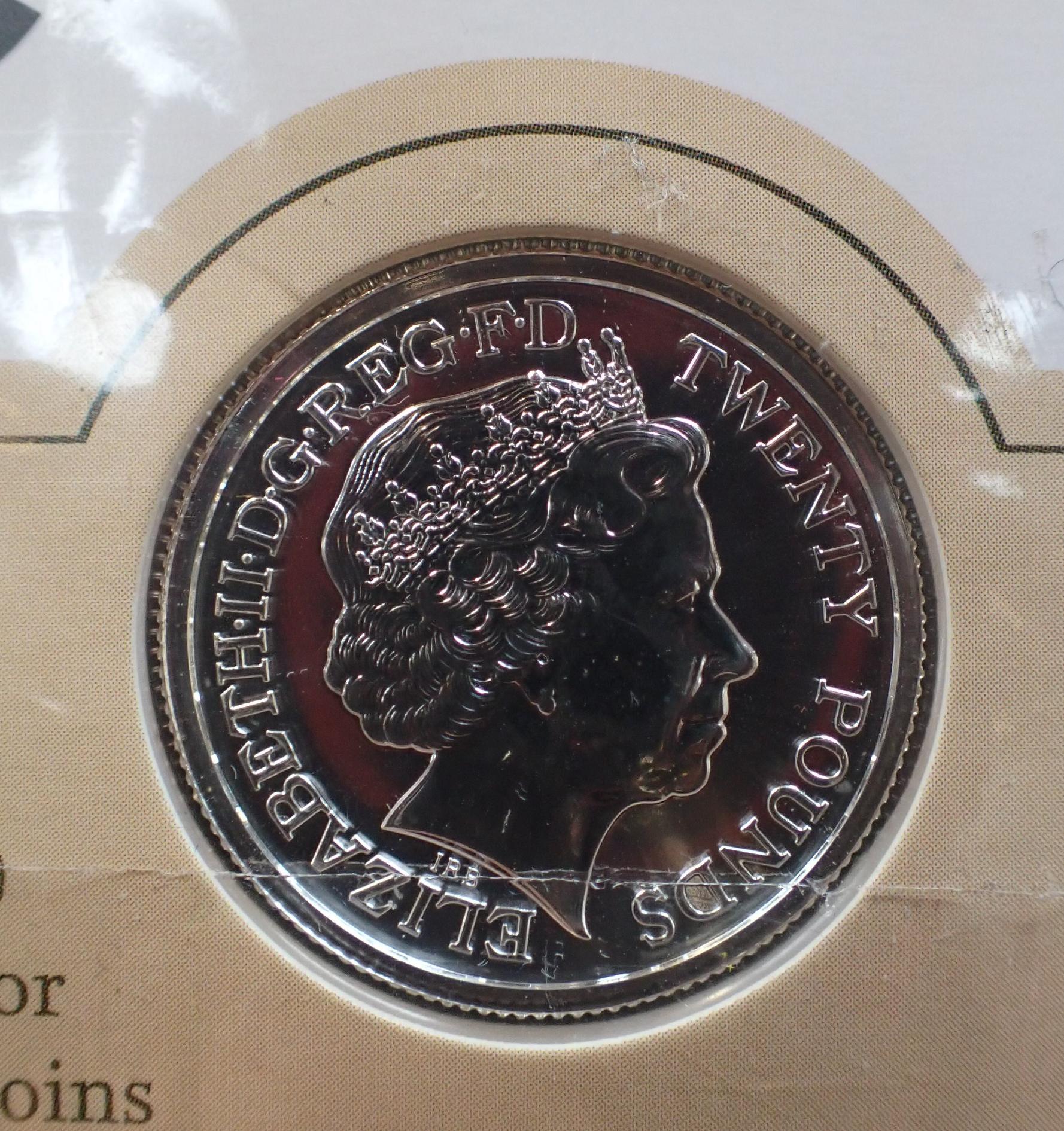 LONDON MINT OFFICE: A GOLD-PLATED SILVER ST. GEORGE AND DRAGON £5 COIN - Image 6 of 6