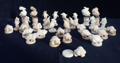 A BONE CHESS SET