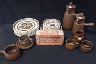 A QUANTITY OF LANGLEY POTTERY PART DINNER SERVICE