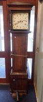 A 19TH CENTURY OAK EIGHT-DAY LONGCASE CLOCK