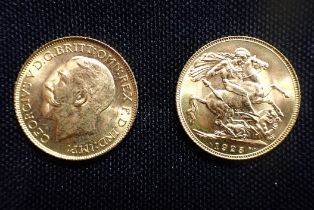 TWO 1925 GEORGE V GOLD SOVEREIGNS