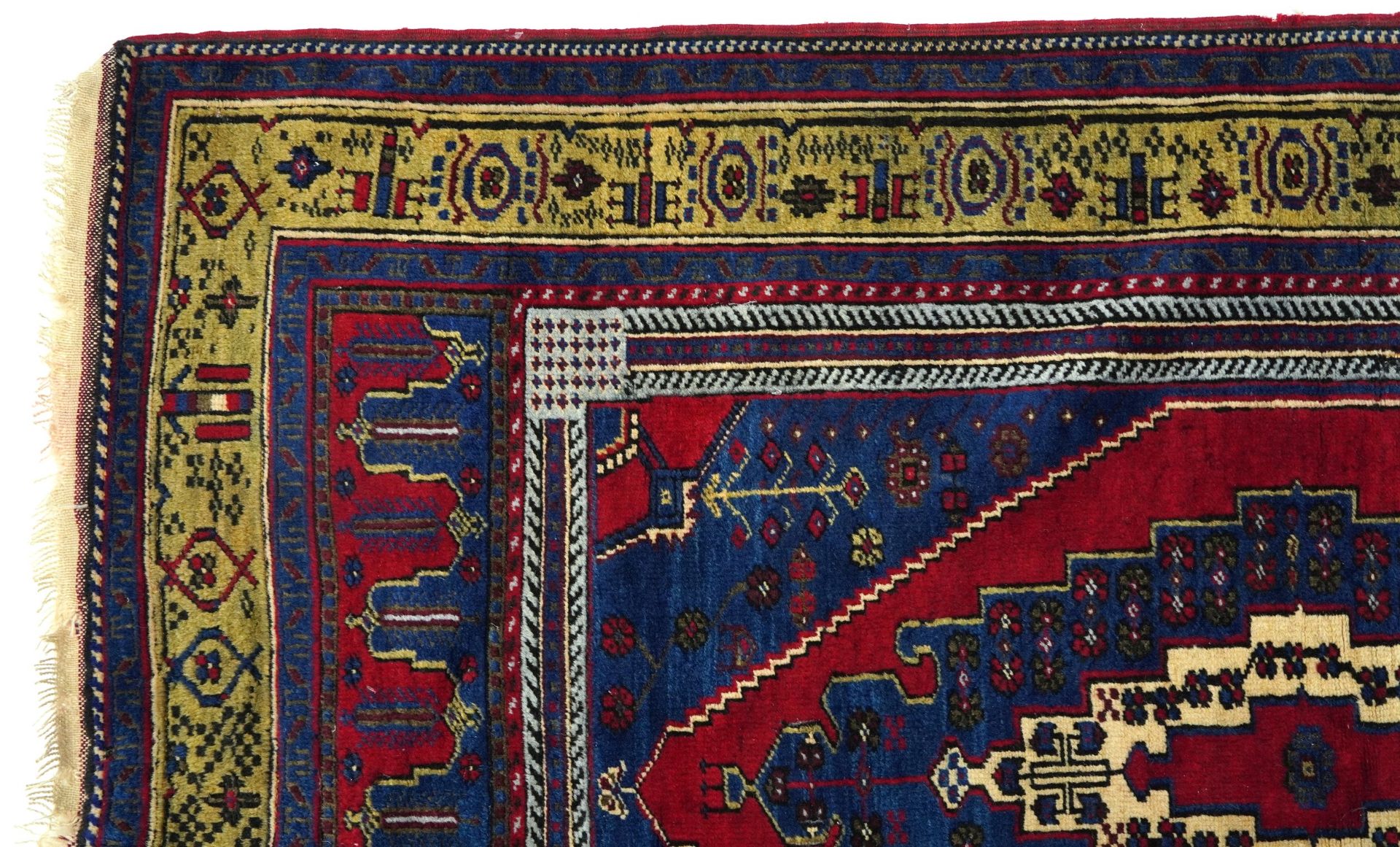 Rectangular Turkish rug, with all over geometric design, 200cm x 120cm - Image 2 of 6