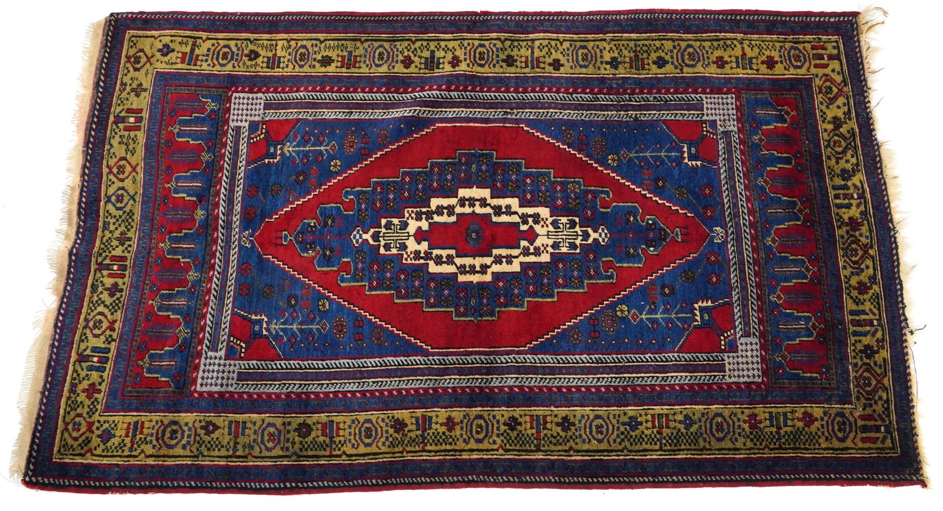 Rectangular Turkish rug, with all over geometric design, 200cm x 120cm