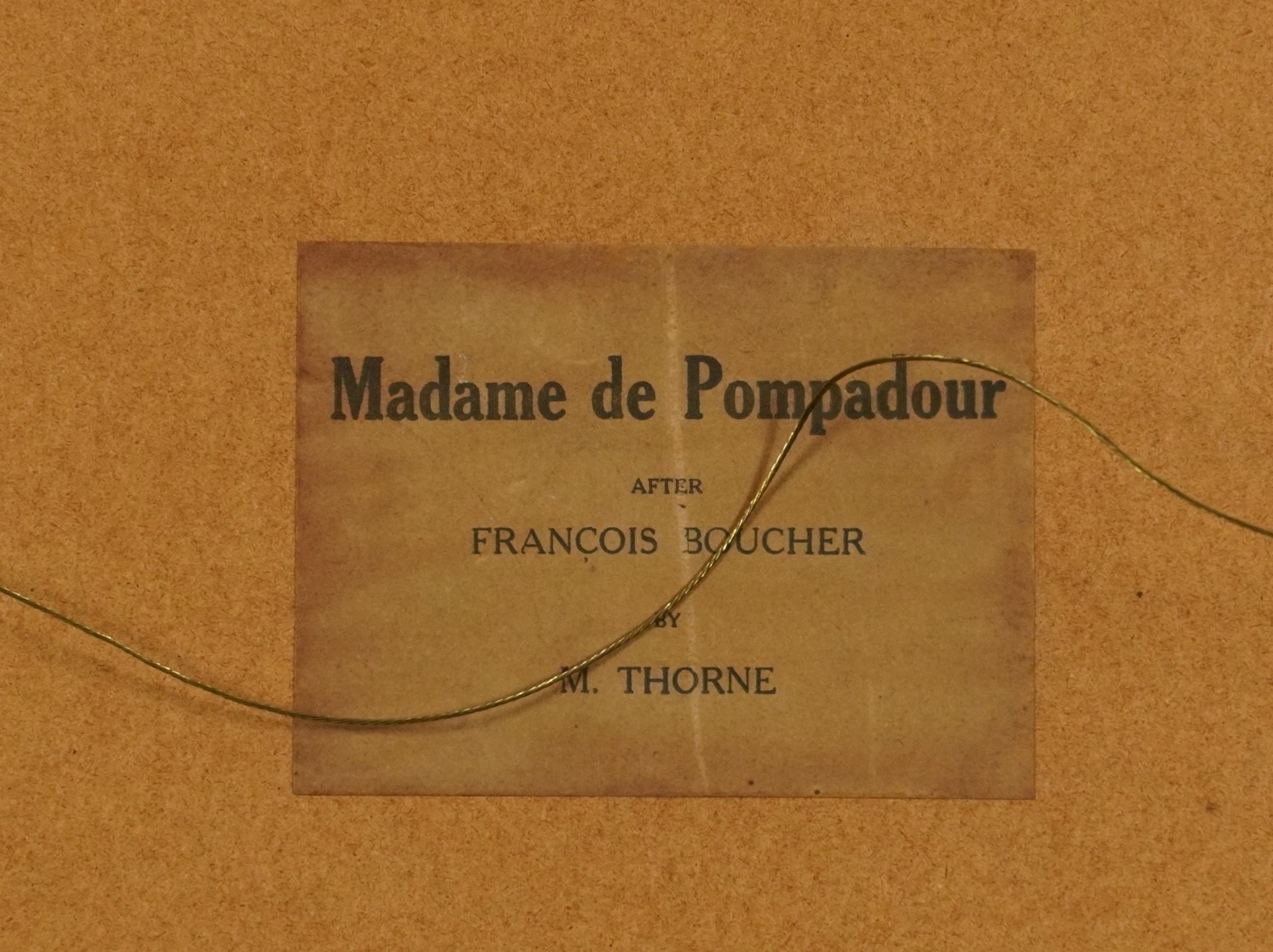 After Francois Boucher - Madame de Pompadour, pencil signed print in colour, signed M Thorne, - Image 5 of 6