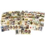 Edwardian and later postcards and greetings cards, mostly topographical, some photographic including