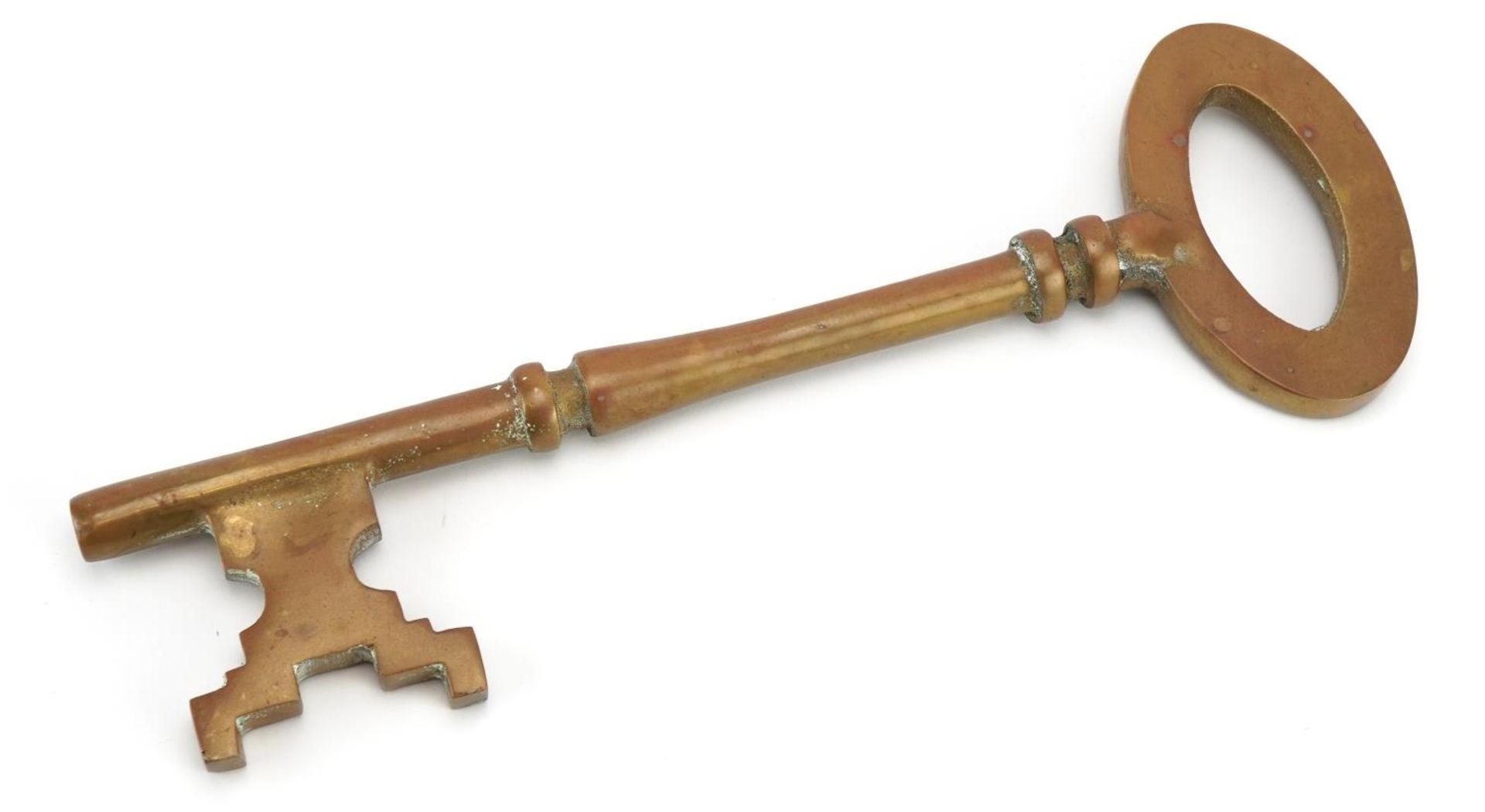 Oversized brass key, 36cm in length