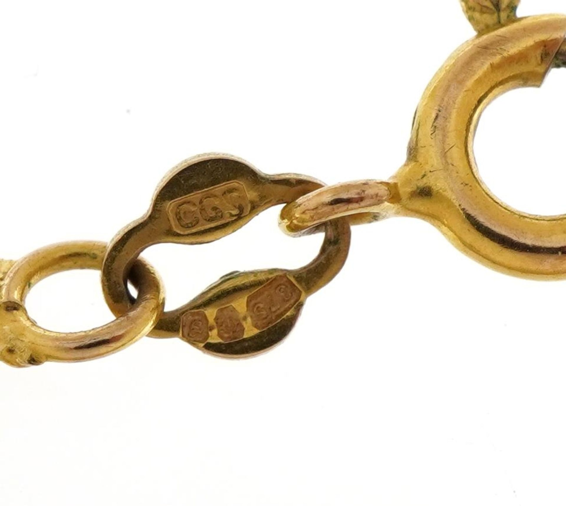 9ct gold rope twist bracelet, 18.5cm in length, 2.6g - Image 3 of 3