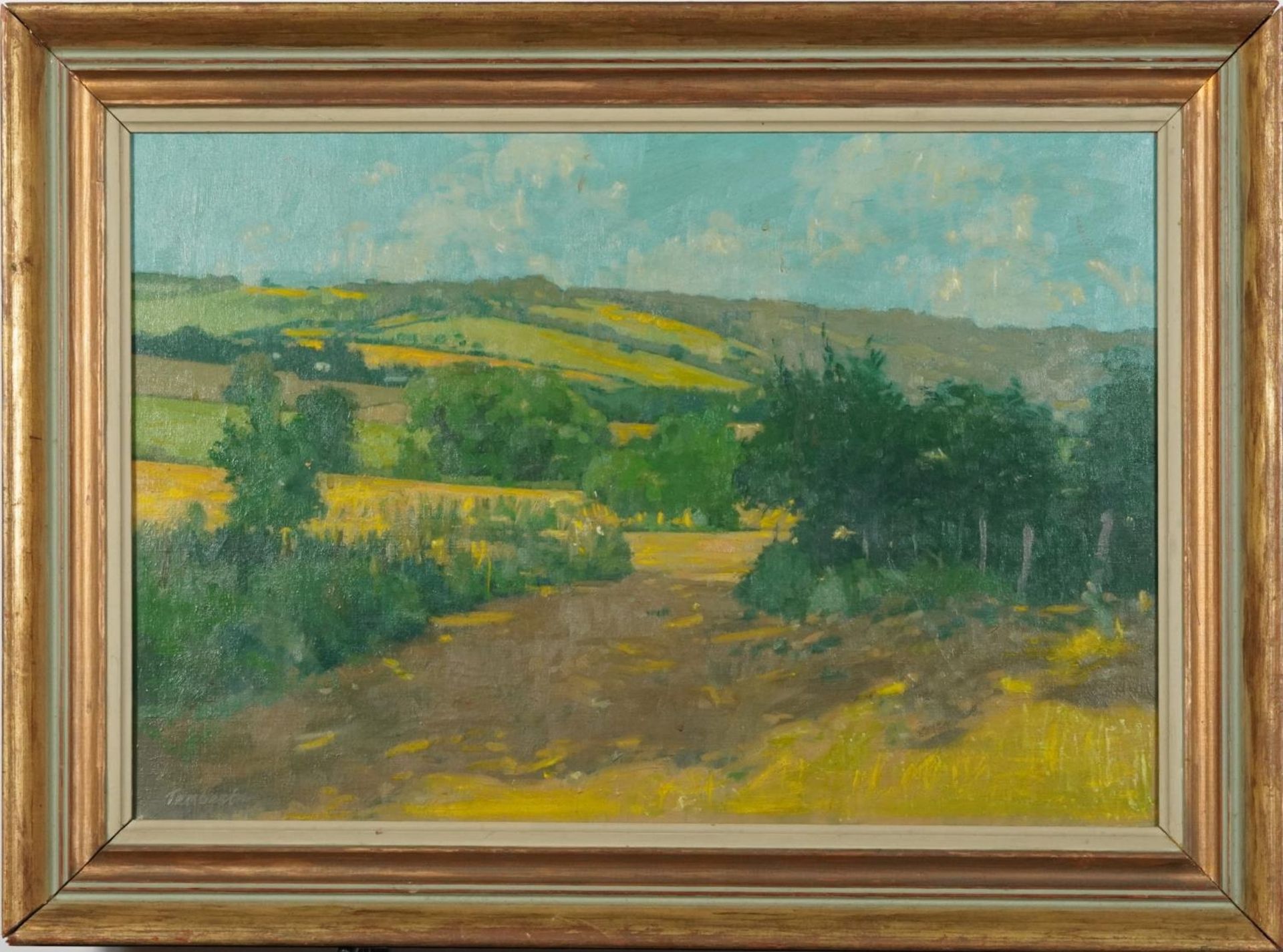 Herbert Victor Tempest - Rural landscape, Modern British school oil on canvas, inscribed Fir Cottage - Bild 2 aus 5