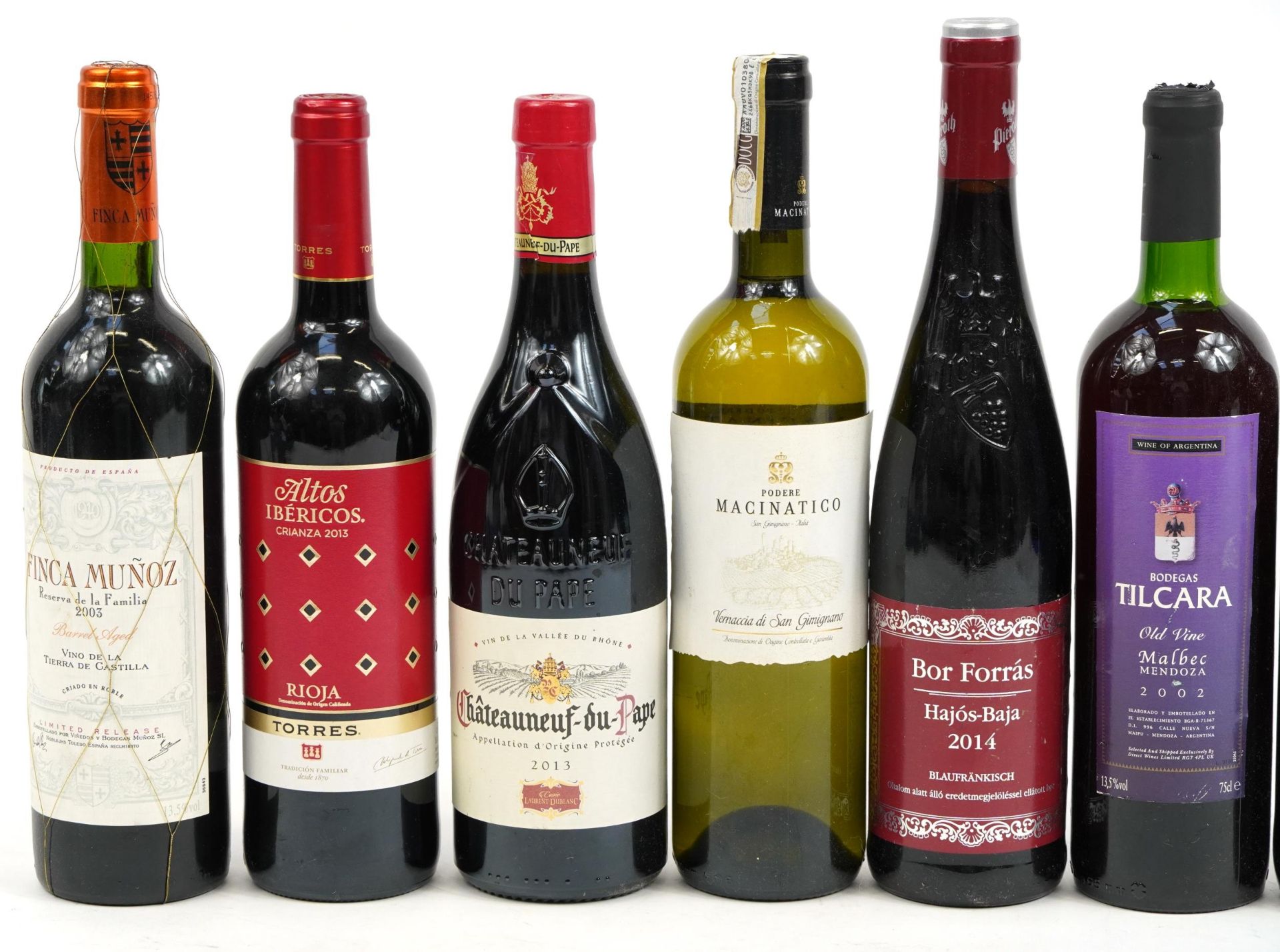 Seven bottles of wine including 2009 Chateau Millegrand Minervios, 2013 Chateau Neuf du Pape and - Image 2 of 3