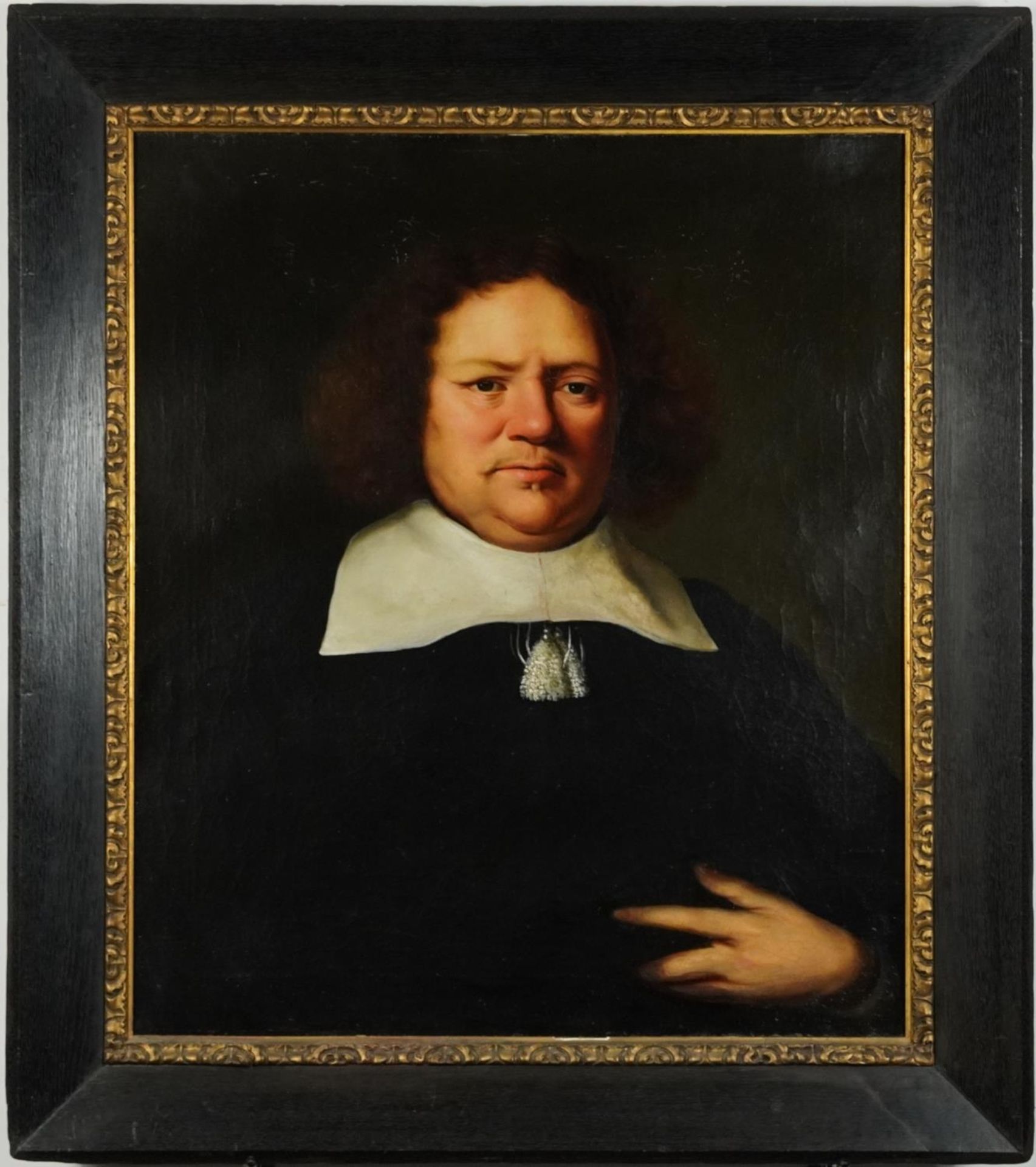After Ferdinand Bol - Portrait of a gentleman, possibly Lord Hebdon, antique Dutch school oil on - Image 2 of 4