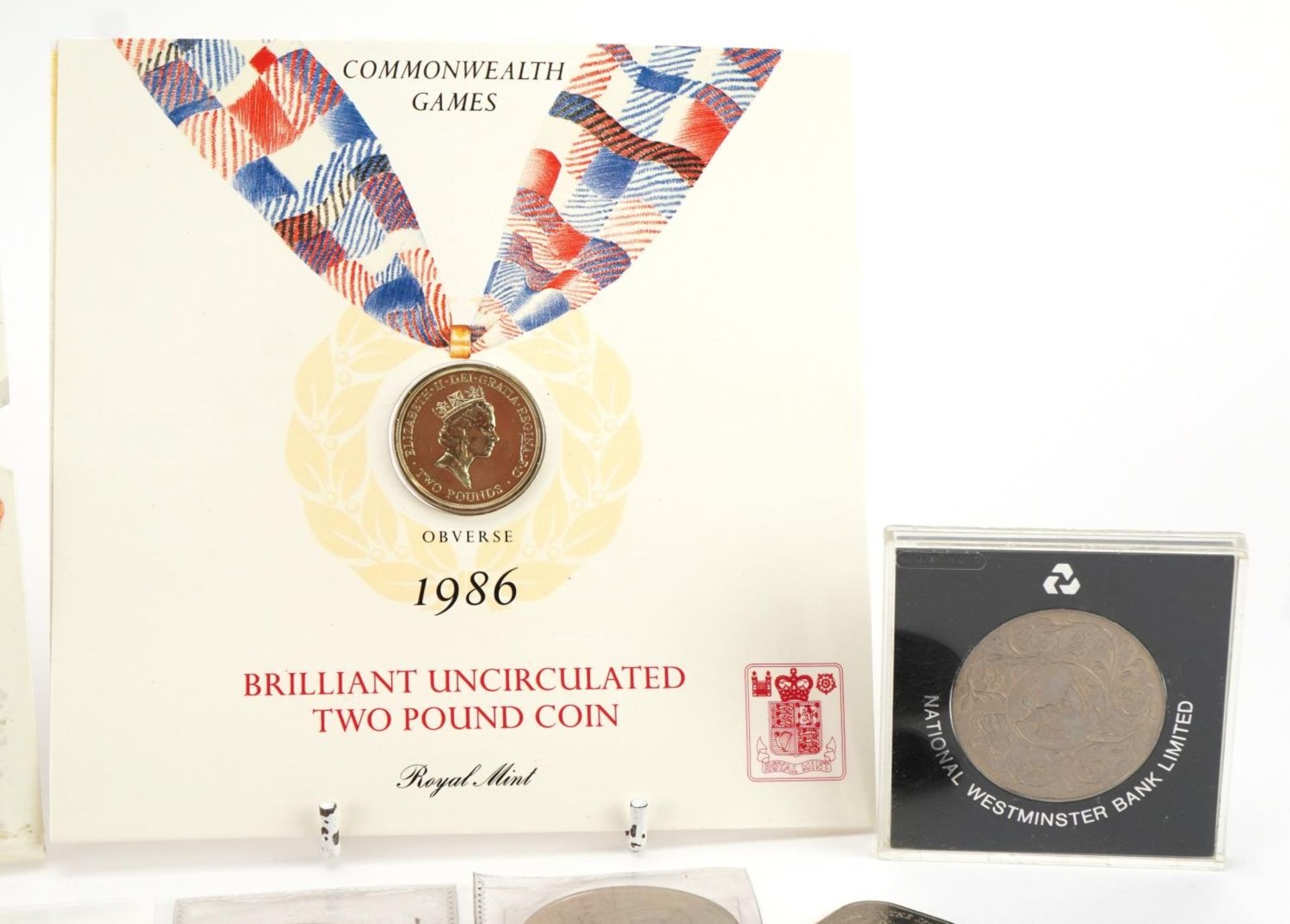 British coins including three commemorative five pound coins, Commonwealth Games commemorative two - Image 3 of 5