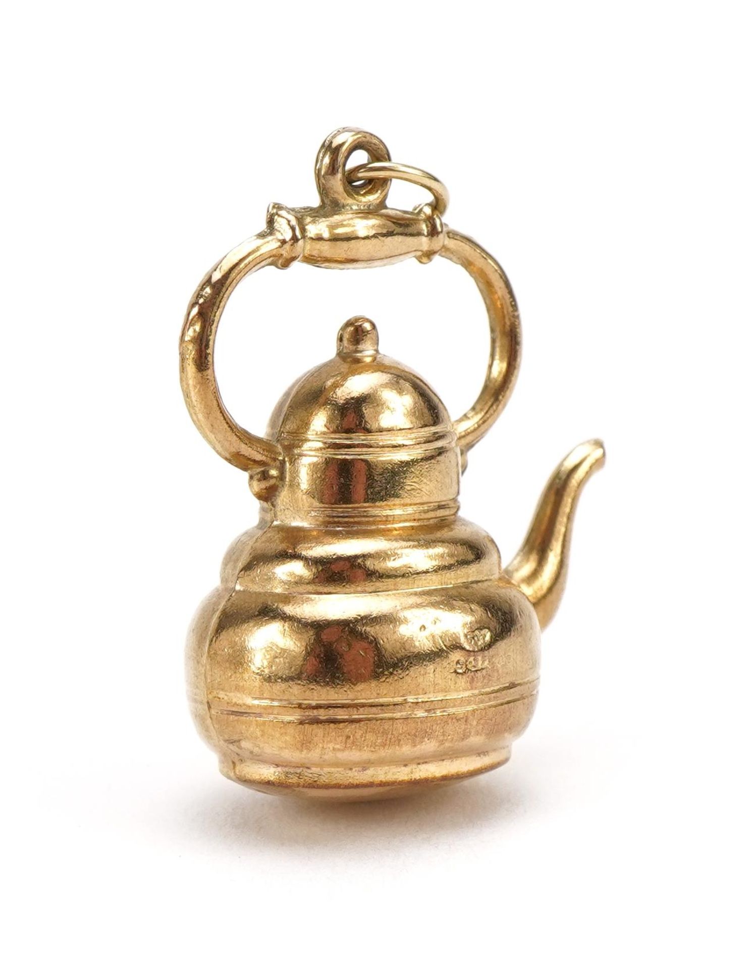 Large 9ct gold teapot charm, 2.7cm high, 2.5g - Bild 2 aus 3