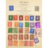 Collection of British and world stamps arranged in eight albums including Penny black and Penny reds