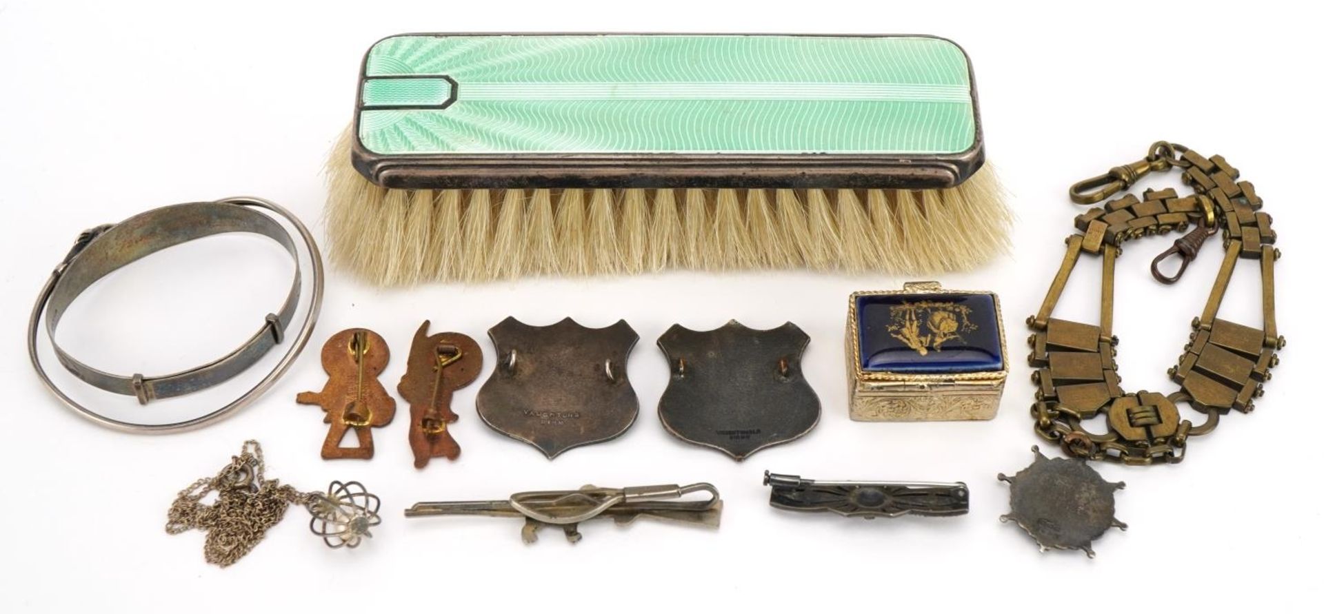 Sundry items, some silver including Golden Shred enamel advertising badge, silver and guilloche - Image 4 of 5