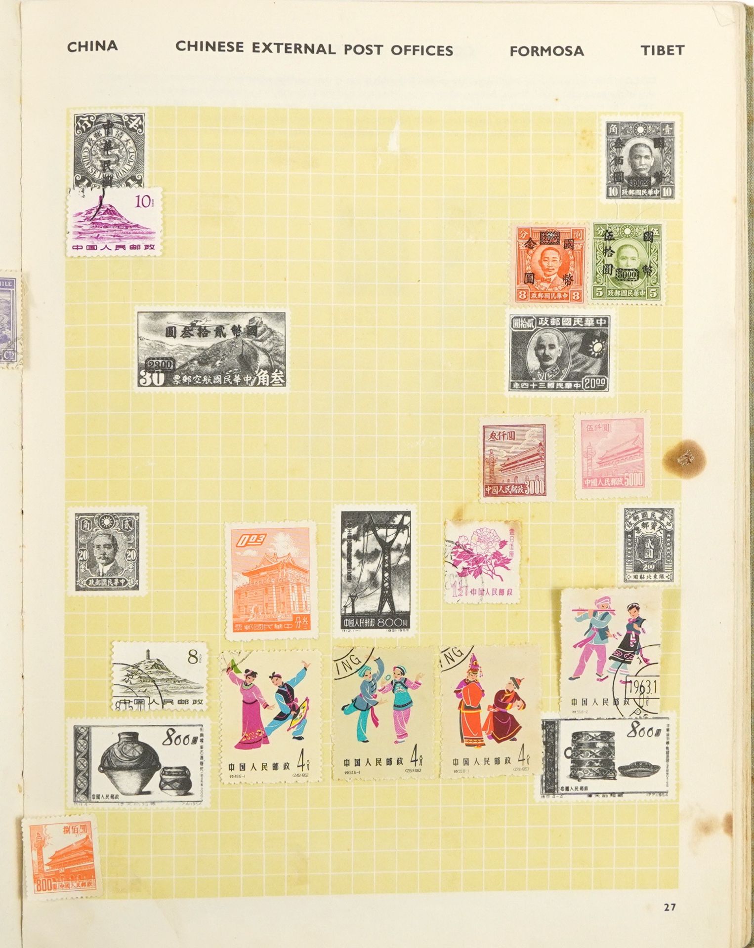 Extensive collection of world stamps arranged in albums, on envelopes and loose - Bild 6 aus 14