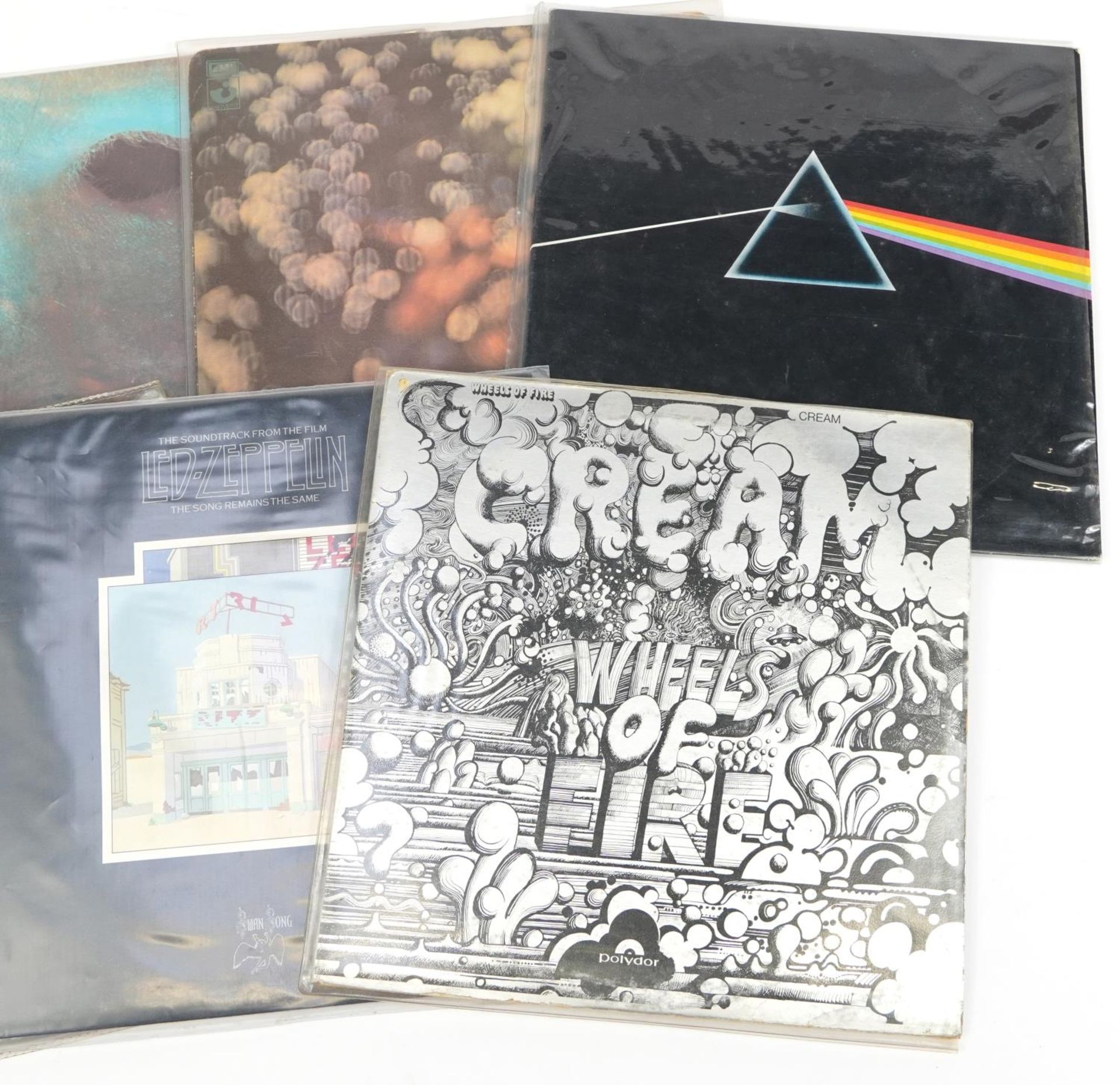 Vinyl LP records including Pink Floyd Dark Side of the Moon, Led Zeppelin, Cream and Disraeli Gears - Bild 3 aus 3