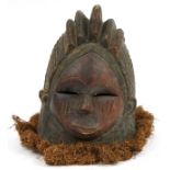 Tribal interest helmet mask from Sierra Leone, 36.5cm high