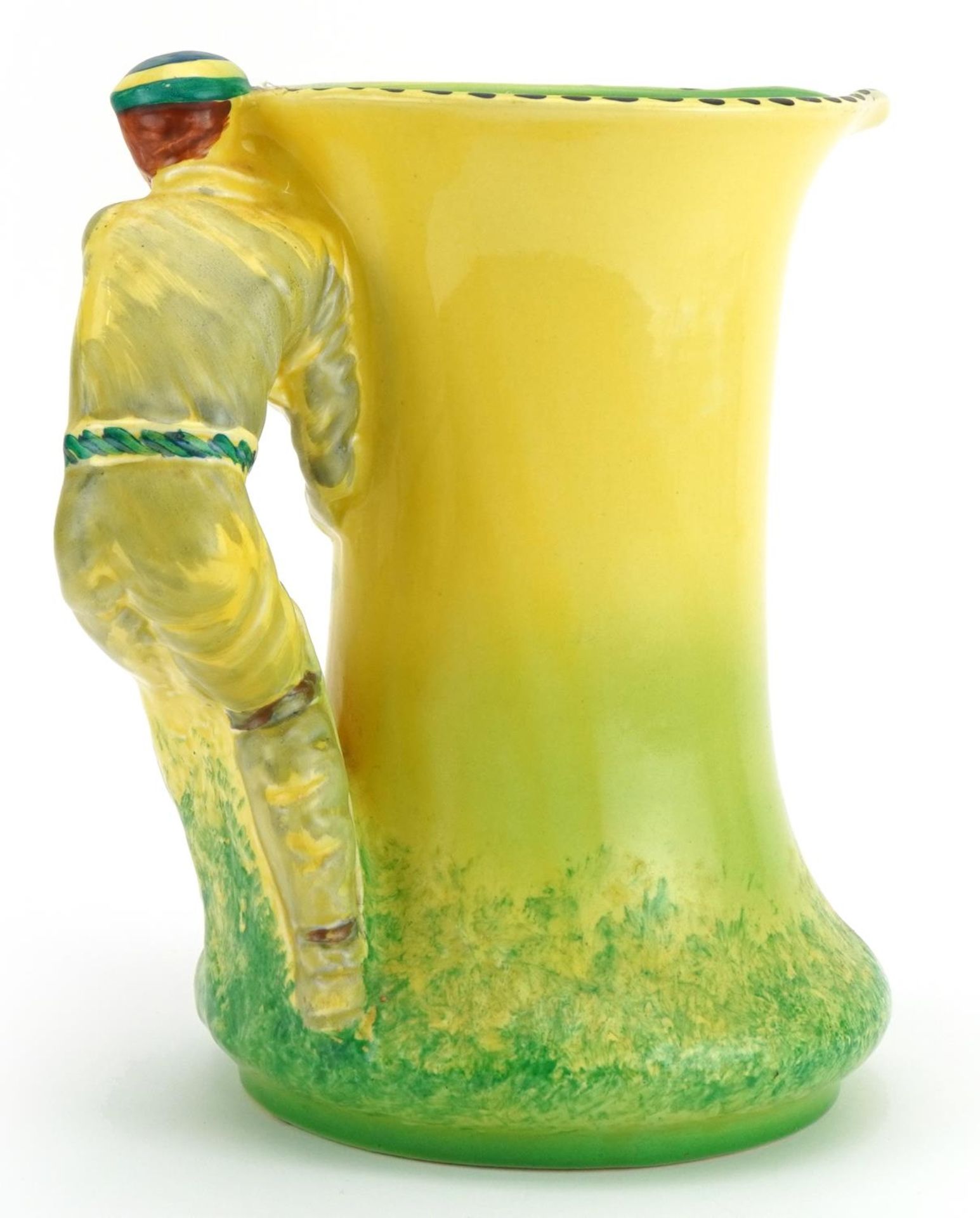 Cricketing interest Burleigh Ware jug with handle in the form of a cricketer, 19.5cm high - Image 2 of 3