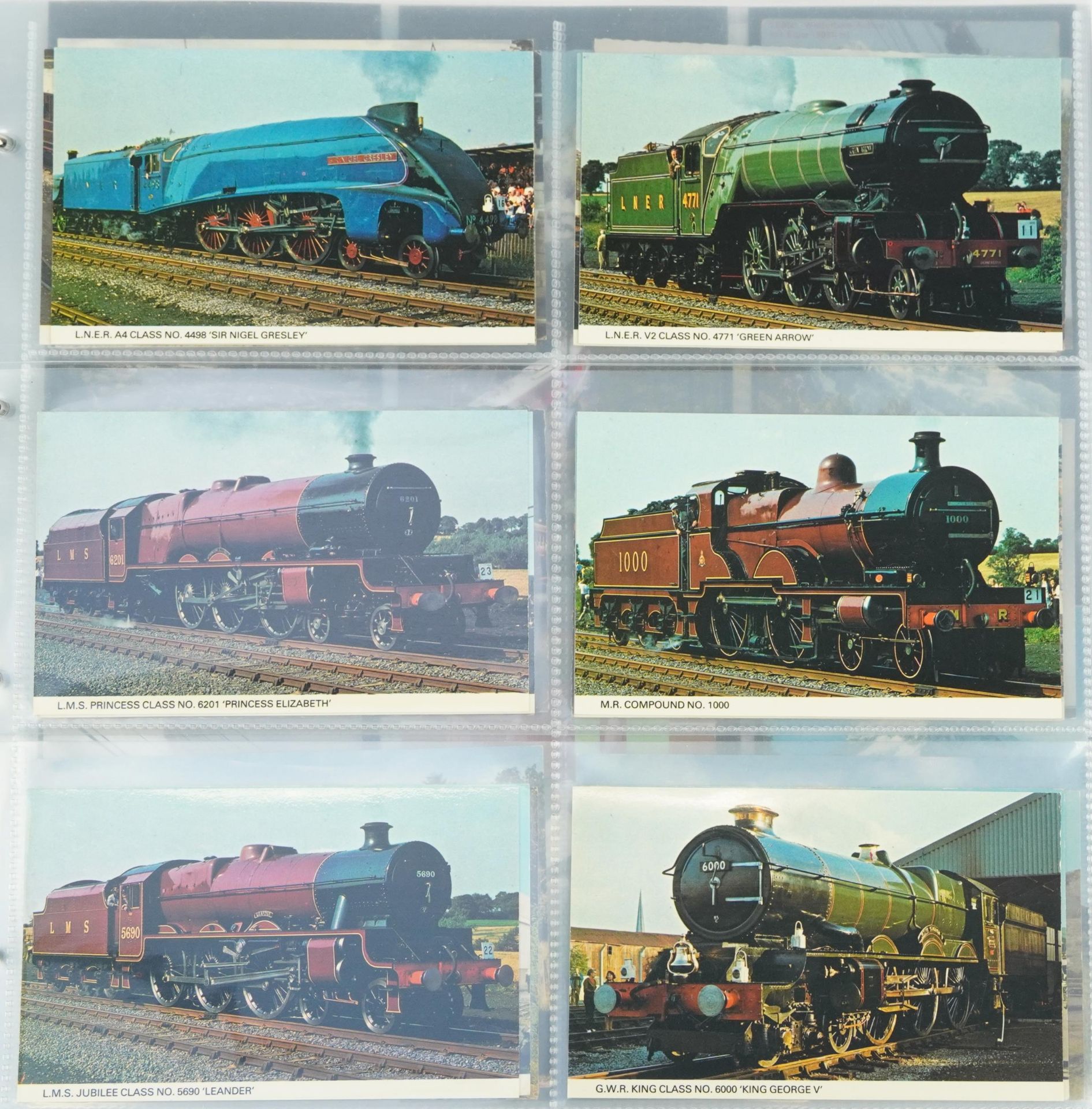 Collection of railway locomotive postcards arranged in an album including Arthur Dixon and British - Bild 3 aus 7